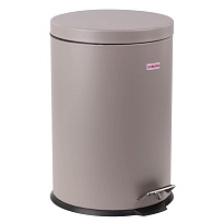 Ведро-контейнер для мусора (урна) с педалью LAIMA Classic, 20 л, серое, матовое, металл, со съемным внутренним ведром в Глазове