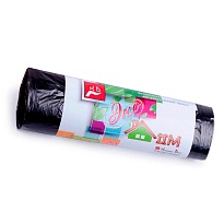 Мешки для мусора 30 л, черные, в рулоне 20 шт., ПНД, 6 мкм, 600х500 мм, Концепция Быта ЭкоДом, 601348 в Глазове