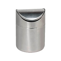 Урна для мусора 1,2 л настольная, с качающейся крышкой, нержавеющая сталь, матовая в Глазове Урна для мусора 1,2 л настольная, с качающейся крышкой, нержавеющая сталь, матовая в Глазове