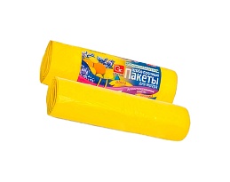 Мешки для мусора 35 л, ароматизированные, Лимон, желтые, в рулоне 10 шт., ПНД, 12 мкм, 560х530 мм, GRIFON Aroma, 101-080 Li в Глазове