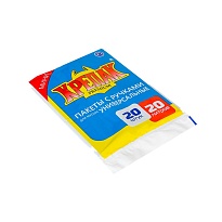 Мешки для мусора 20 л, с ручками, черные, в пачке 20 шт., ПНД, 10 мкм, 550х440 мм, Крепак, 4607075710085 в Глазове Мешки для мусора 20 л, с ручками, черные, в пачке 20 шт., ПНД, 10 мкм, 550х440 мм, Крепак, 4607075710085 в Глазове