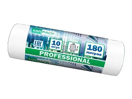 Мешки для мусора 180 л, прозрачные, в рулоне 10 шт., ПВД, 30 мкм, 1100х930 мм, PROFESSIONAL, 180104408 в Глазове Мешки для мусора 180 л, прозрачные, в рулоне 10 шт., ПВД, 30 мкм, 1100х930 мм, PROFESSIONAL, 180104408 в Глазове