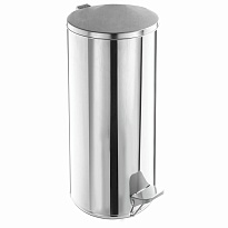 Урна для мусора с педалью, усиленное, Титан, 50 л, кольцо под мешок, нержавеющая сталь, хром в Глазове