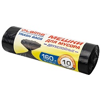 Мешки для мусора 160 л, черные, в рулоне 10 шт., ПВД, 30 мкм, 1200х900 мм, LAIMA ULTRA, 607694 в Глазове Мешки для мусора 160 л, черные, в рулоне 10 шт., ПВД, 30 мкм, 1200х900 мм, LAIMA ULTRA, 607694 в Глазове
