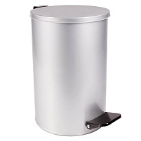 Ведро для мусора с педалью, усиленное, Титан, 10 л, серое, оцинкованная сталь в Глазове