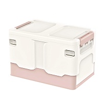 Ящик пластиковый складной белый, дно розовое, 370х240х240 мм в Глазове Ящик пластиковый складной белый, дно розовое, 370х240х240 мм в Глазове