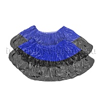 Бахилы сине-черные 1000 шт (500 пар), 54 мкм, двойная подошва, с одной резинкой, Прочные+ в Глазове