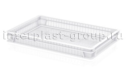 Ящик для полуфабрикатов перфорированный белый