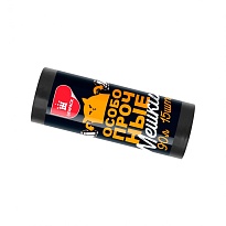 Мешки для мусора 90 л, черные, рулон 15 шт., ПНД, 20 мкм, 850х650 мм, Особопрочные, МП7825 в Глазове