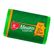Мешки для мусора 30 л, зеленые, в рулоне 90 шт., ПНД, 6 мкм, 560х480 мм, Comfort, М4268 в Глазове