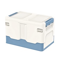 Ящик пластиковый складной белый, дно синее, 370х240х240 мм в Глазове