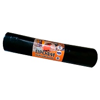 Мешки для мусора 480 л, черные, в рулоне 5 шт., ПВД, 65 мкм, 1700х1300 мм, Концепция Быта Профи, 603735 в Глазове