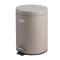 Ведро-контейнер для мусора (урна) с педалью LAIMA Classic, 5 л, серое, матовое, металл, со съемным внутренним ведром в Глазове