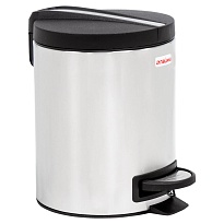 Ведро-контейнер для мусора (урна) с педалью LAIMA Modern, 5 л, матовое, нержавеющая сталь в Глазове