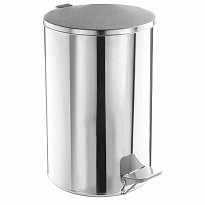 Ведро для мусора с педалью, усиленное, ТИТАН, 10 л, кольцо под мешок, нержавеющая сталь, хром в Глазове Ведро для мусора с педалью, усиленное, ТИТАН, 10 л, кольцо под мешок, нержавеющая сталь, хром в Глазове
