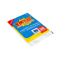 Мешки для мусора 20 л, с ручками, черные, в пачке 20 шт., ПНД, 10 мкм, 550х440 мм, Крепак, 4607075710023 в Глазове